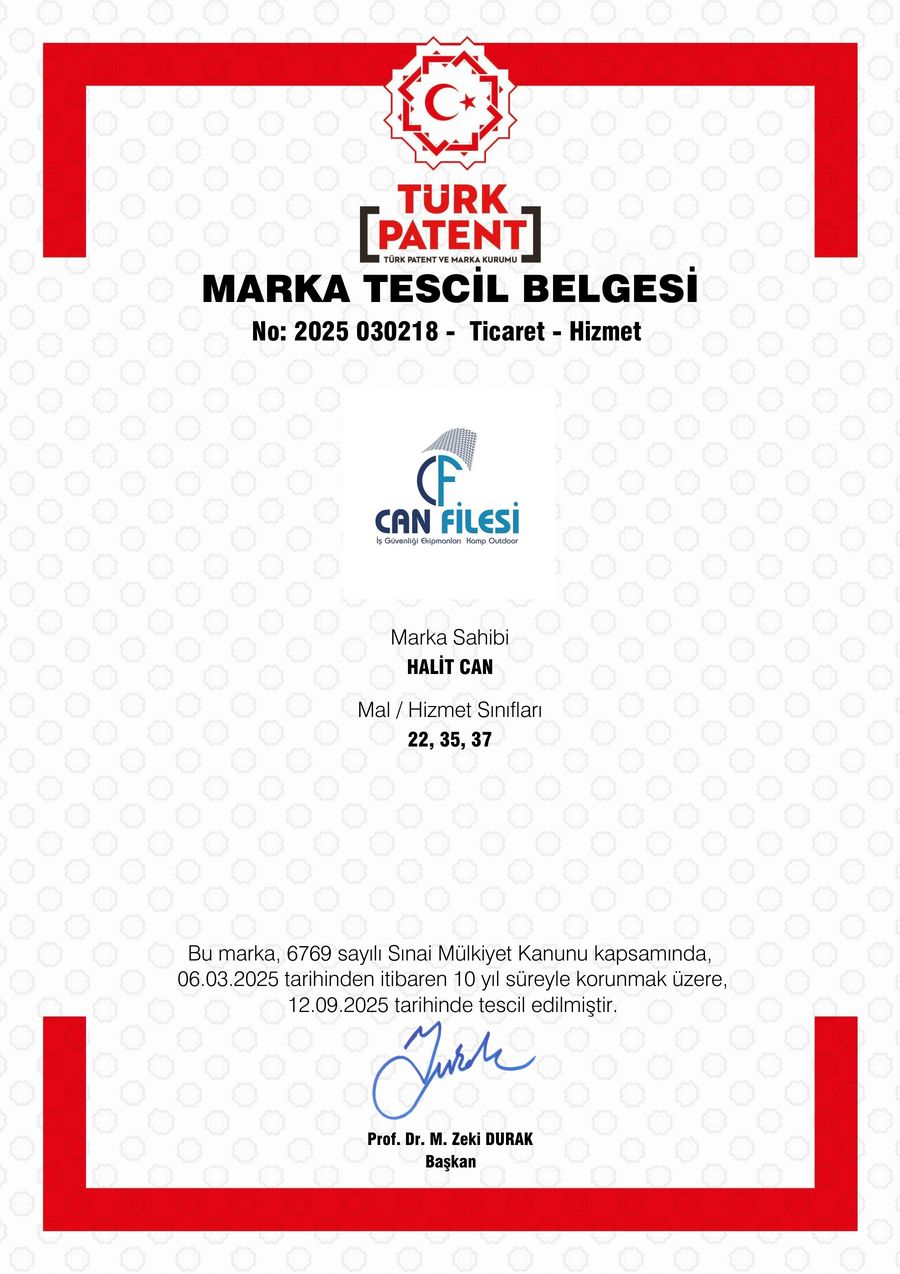 Can Filesi marka tescil belgesi, Türk Patent ve Marka Kurumu, tescil numarası 2025 030218